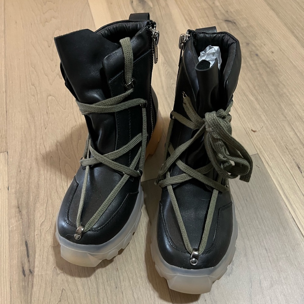 Rick Owens ankle boots.